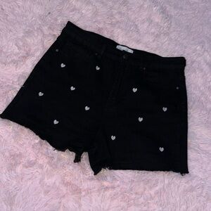 Black heart shorts